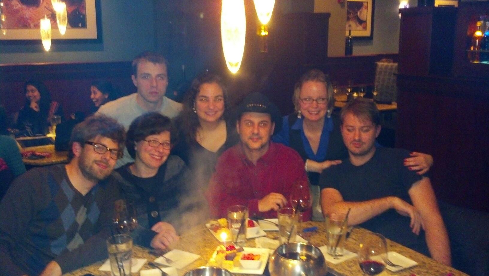 Thursday night at the Melting Pot celebrating Kristen's birthday with friends!