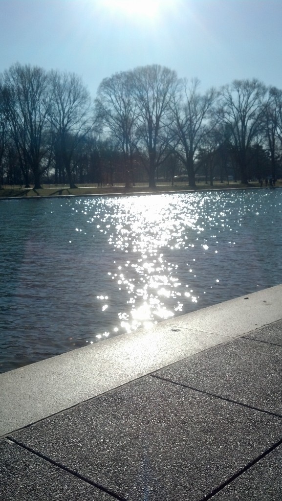 This was probably the first time in all of the many times I've visited the capital, that the Reflecting Pool was actually filled with water!
